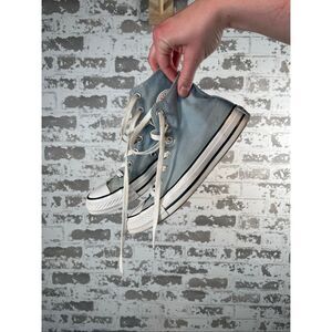 Converse | baby blue lace up high top sneakers w7.5 m5.5